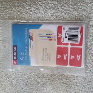 New Smead Color Labels "A"